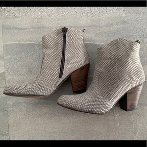 Snake print ankle boot